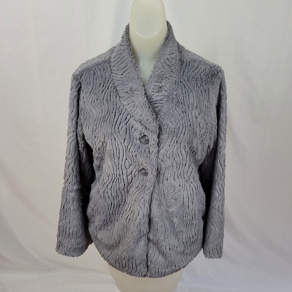 PATAGONIA Feather Gray Soft Plush Fleece Snow Jacket - Size Medium Style 28245